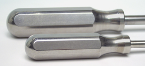 stainless steel handles on steritools can create a continous path to ground to neutralize the electrostatic charge